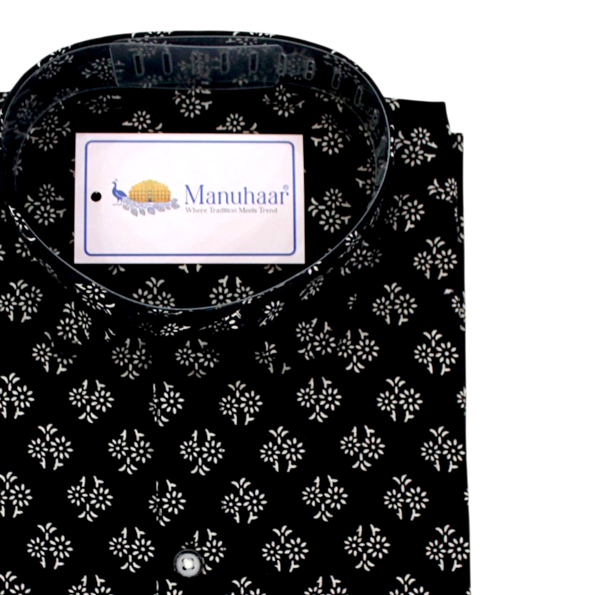 Black Snowdrop Flower Half Shirt