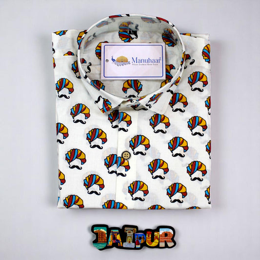Multi Color Pagdi Half Shirt