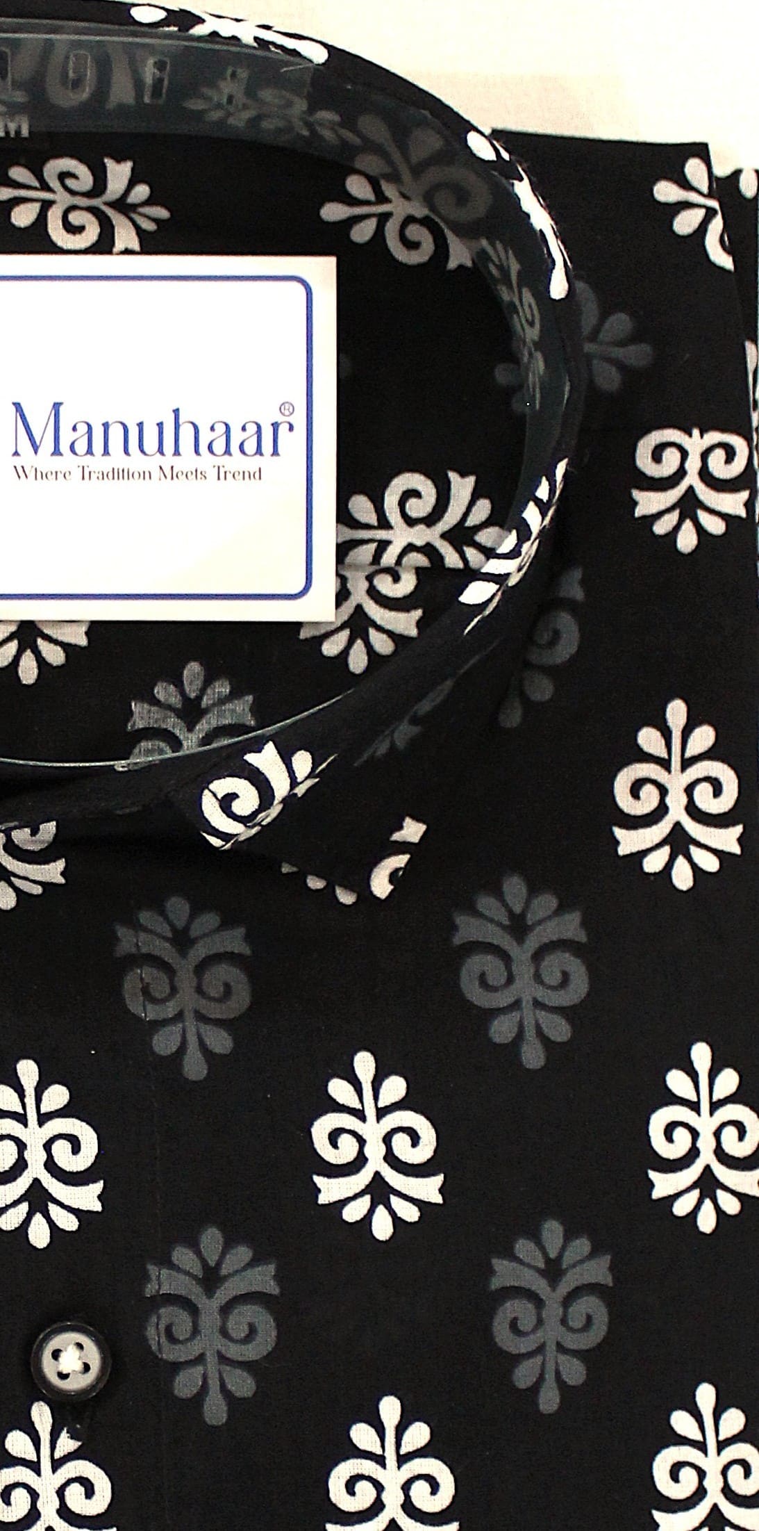 Black Leaf Half Shirt