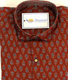 Maroon Bluebell Flower Half Shirt