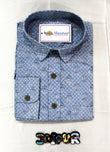 Sky Blue Floral Full Shirt