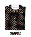 Royal Sanganeri Black Long Kurta