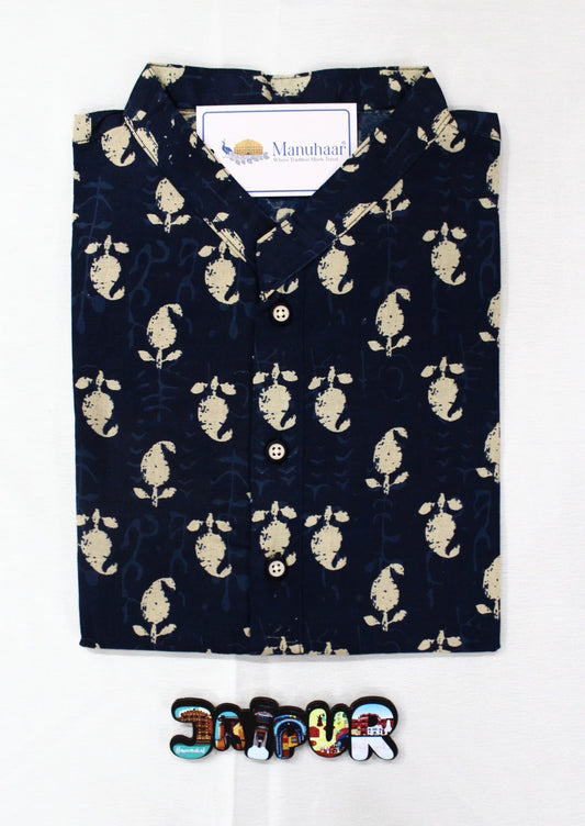 Indigo Paan Short Kurta