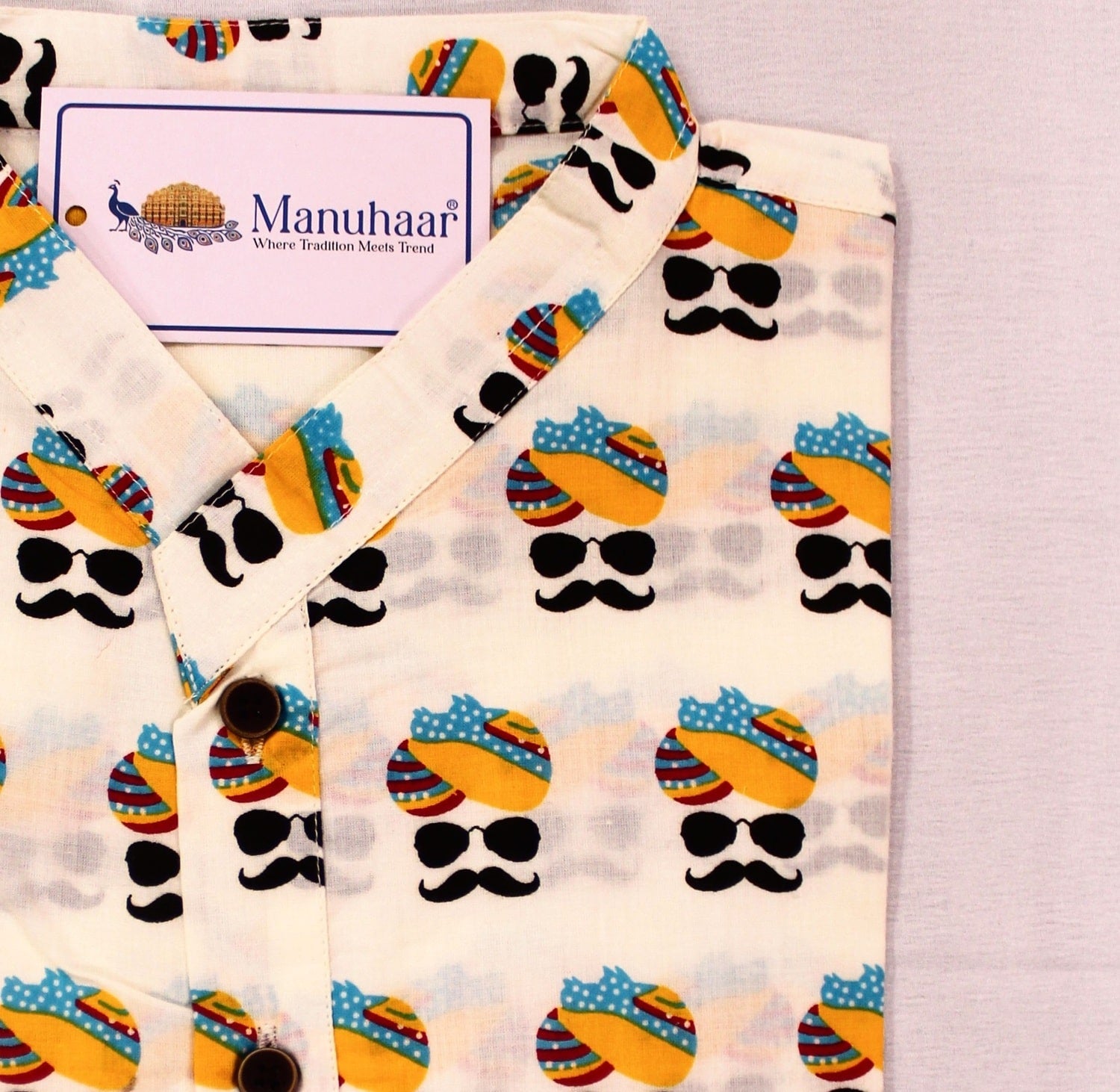 Yellow Pagdi Short Kurta