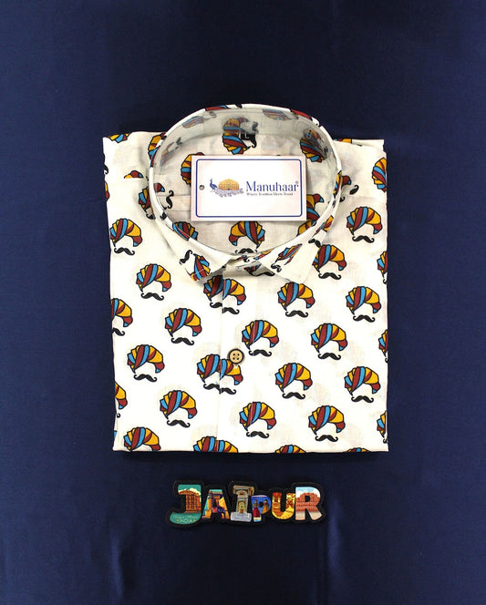 Multi Color Pagdi Half Shirt