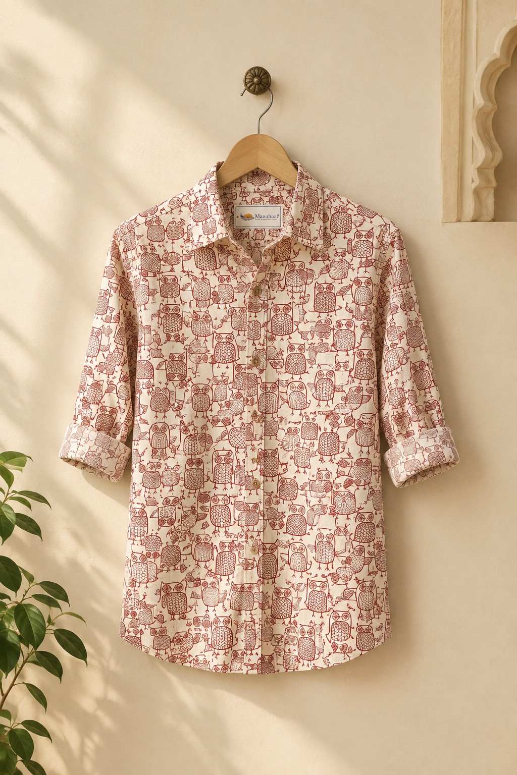 cotton full sleeve printed shirts for men