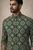 Mehandi Green Printed Short Kurta