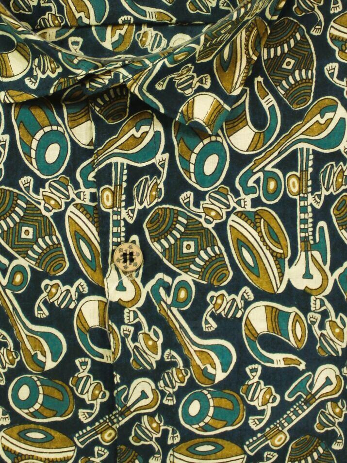 Musical Green Half Shirt