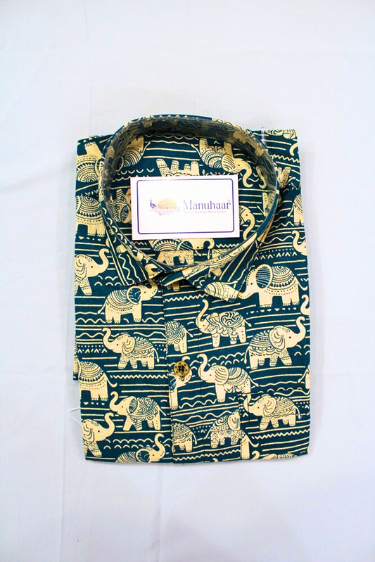 Green Elephant Full Shirt
