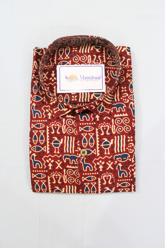Red Graffiti Half Shirt