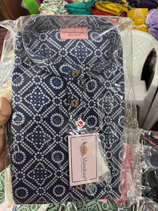 Blue Bandage Long Kurta